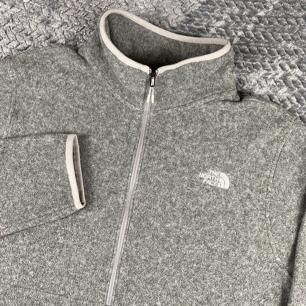 The North Face Pullover Mens Large Gray Quarter Zip Fleece Sweater Hiking
